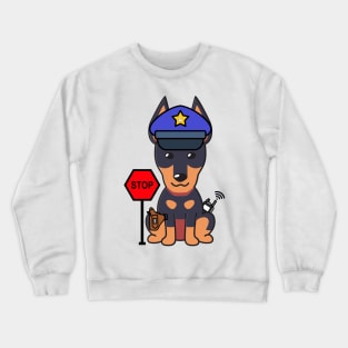 Funny Alsatian Policeman Crewneck Sweatshirt